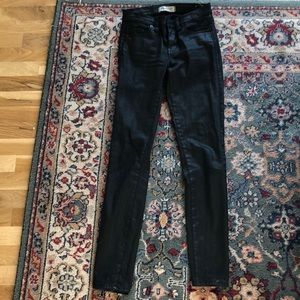 Madewell Black Coated Skinny Jeans